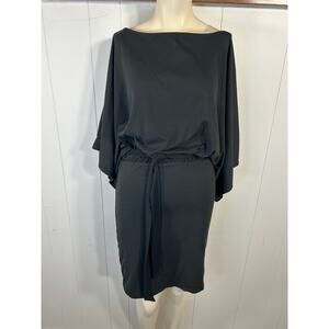Urban Outfitters Women's Large Dolman Sleeve Little Black Dress Sash Belt Waist
